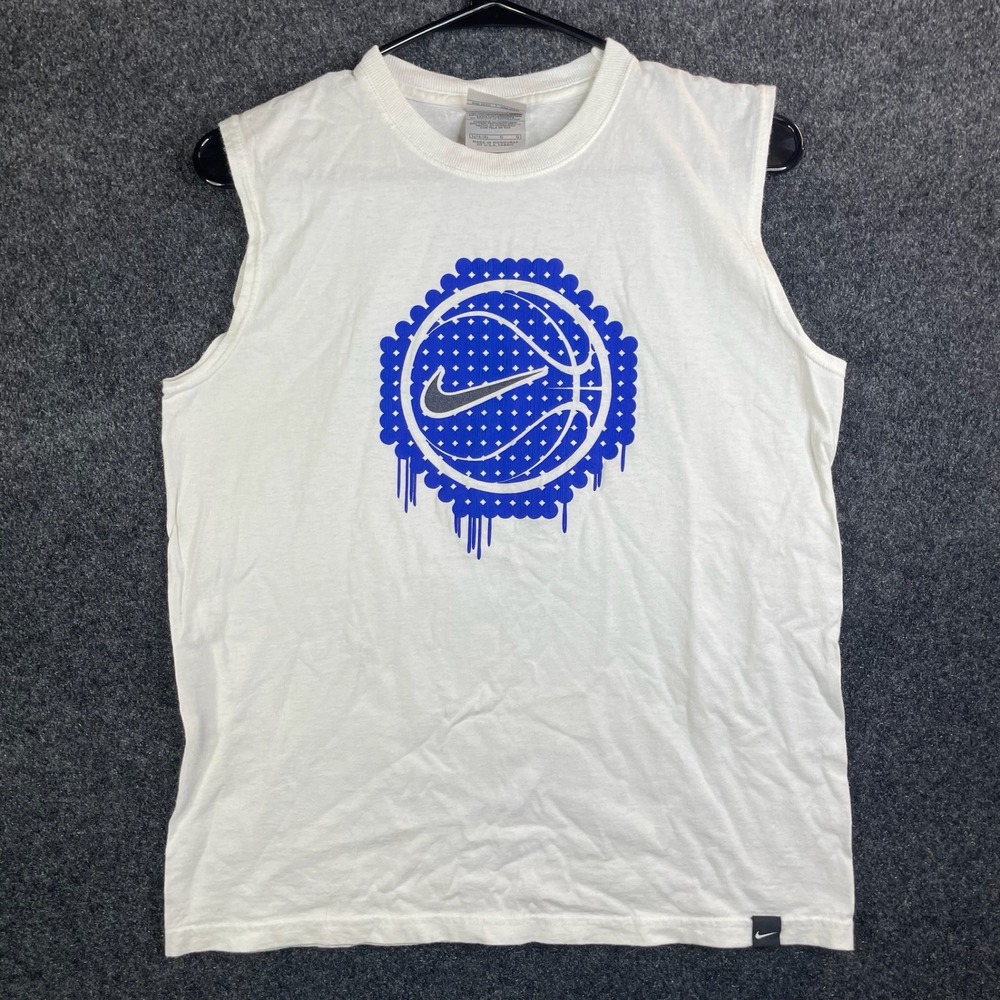 Nike Hoops Basketball Graphic Muscle Tank Top Boys Large White